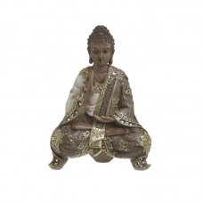 Decorative Buddha Figure Beige-Gold 17x8x24cm