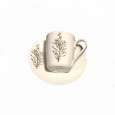Set of 6pcs Tea Cups Porcelain Gold Tree 220ml