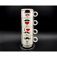Set of 4 pcs Mugs on Base TK-477