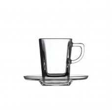 Set of 6pcs Glass Espresso Cups Carre 75ml