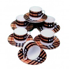 Set of 6pcs Tea Cups Porcelain 12/K5004