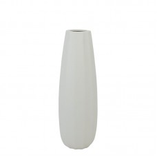 Ceramic Floor Vase White Shell 14x48cm