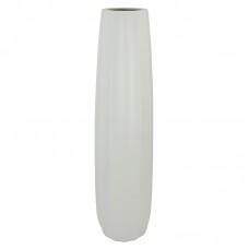 Ceramic Floor Vase White Shell 16x77cm