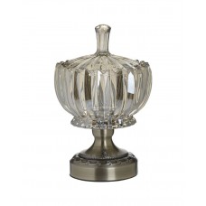 Bowl With Lid Glass/Metallic Bronze 15x15x26cm Inart