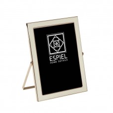 Metal Frame White-Gold 13x18cm