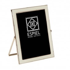 Metal Frame White-Gold 15x20cm