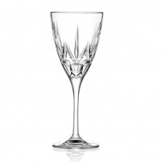 Set of 6pcs Crystal Wine Glasses Column Carved 280ml Rcr Chic