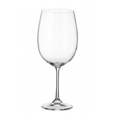 Set of 6pcs Crystal Red Wine Glasses Column 640ml Bohemian Barbara-Milvus