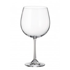 Set of 6pcs Crystal Red Wine Glasses Column 670ml Bohemian Barbara-Milvus