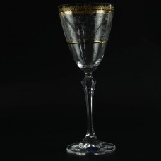 Set of 6 pcs Crystal Wine Glasses Column 250ml Bohemia Elisabeth