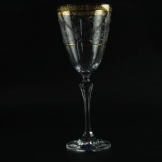 Set of 6 pcs Crystal Water Glasses Column 350ml Bohemia Elisabeth