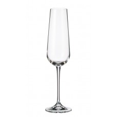 Set of 6 pcs Crystal Champagne Glasses 220ml Bohemian Amundsen Ardea