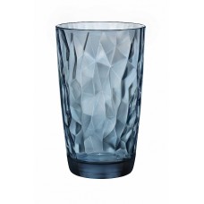 Set of 6 Water Glasses (Tube) Diamond Rock Purple Bormioli Rocco 470ml