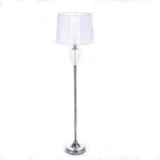 Floor Lamp Metal/Glass Silver/White 155cm