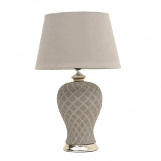 Table Lamp Metal/Ceramic Brown-Beige 33x55cm