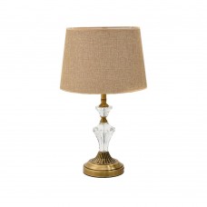 Table Lamp With Metal/Plexiglass Base Gold-Beige Color 30x57cm
