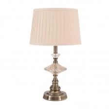 Table Lamp Metal/Glass Beige-Bronze 30x56cm