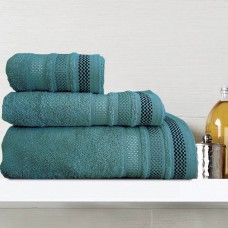 Set of Bath Towels 3pcs Valeria Petrol SB Home