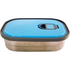 Stainless Steel Food Container With Blue Plastic Lid 1,25lt