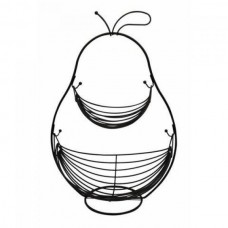 Pear Fruit Bowl Two Floor Metallic Black 34,5x26x51,5cm
