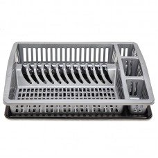 Dish rack Plastic Gray-Black 46x37x11cm