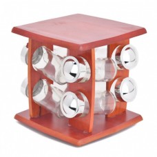 Case For Spices With Rotating Base 8pcs