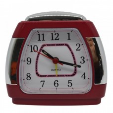 Clock Alarm Desktop Red 10x12cm