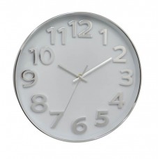 Wall Clock White Silver 30,5cm