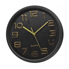 Wall Clock Black-Gold 30cm