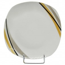 Dinner Set 20 pcs Porcelain Square White With Colored Lines Ankor