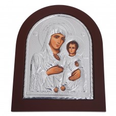 Aluminum Icon Oval Holy Mary Ierosolimitissa 21x26cm