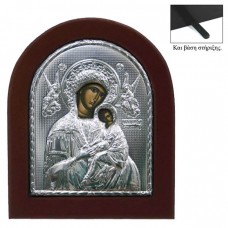 Aluminum Icon Oval Holy Mary Amolyntos 21x26cm