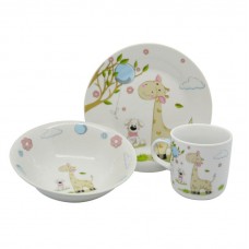 Food Set Children's 3 pcs Porcelain Giraffe